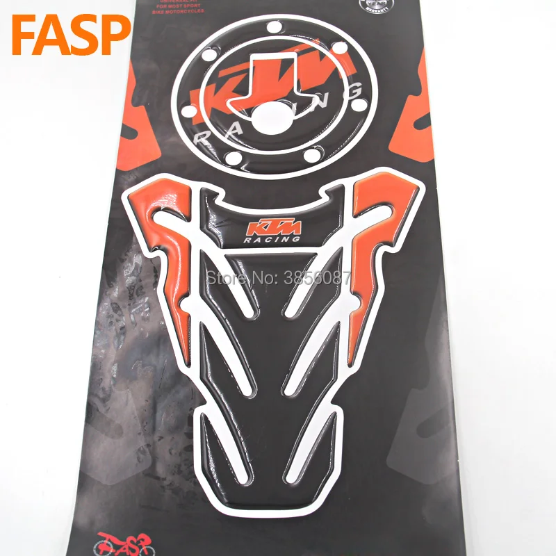 FASP Motorcycle Emblem Protection Tank Pad Protective Decal Sticker For 2011 2016 KTM Duke 125 200