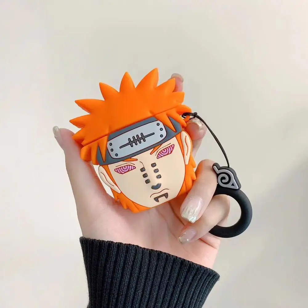 

Japan Tide brand 3D Naruto wireless Bluetooth headset set Silicone Case For Airpods Earphone Protective Case Shockproof Cases