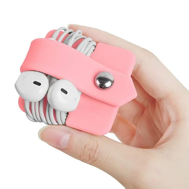 

Earphone Case For AirPods Charging Box Protective Cover Headphone Cable Organizer Cord Wrap Winder Headset Bag Case TPU Silicone