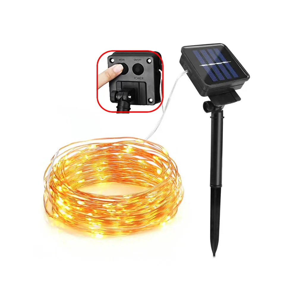 

8 modes multicolor 12m 100LED / 22M 200 LED Solar String Fairy Lights Waterproof Outdoor Garland Solar Power Lamp Christmas For