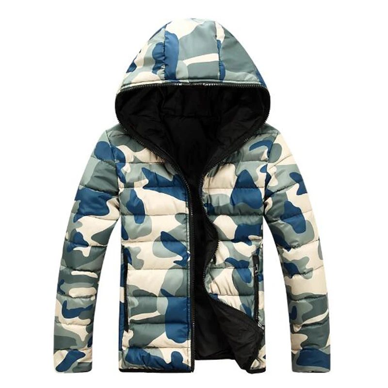 New Style Men And Women’s Winter hooded Jacket Military Camouflage Men’s Jackets Parks Sided Wear Casaco Size M-3XL
