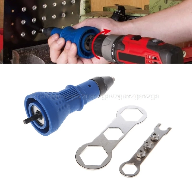 

Electric Rivet Gun Tool Nut Riveting Insert Hand Pop Drill Cordless Heavy Duty JUN28 dropship