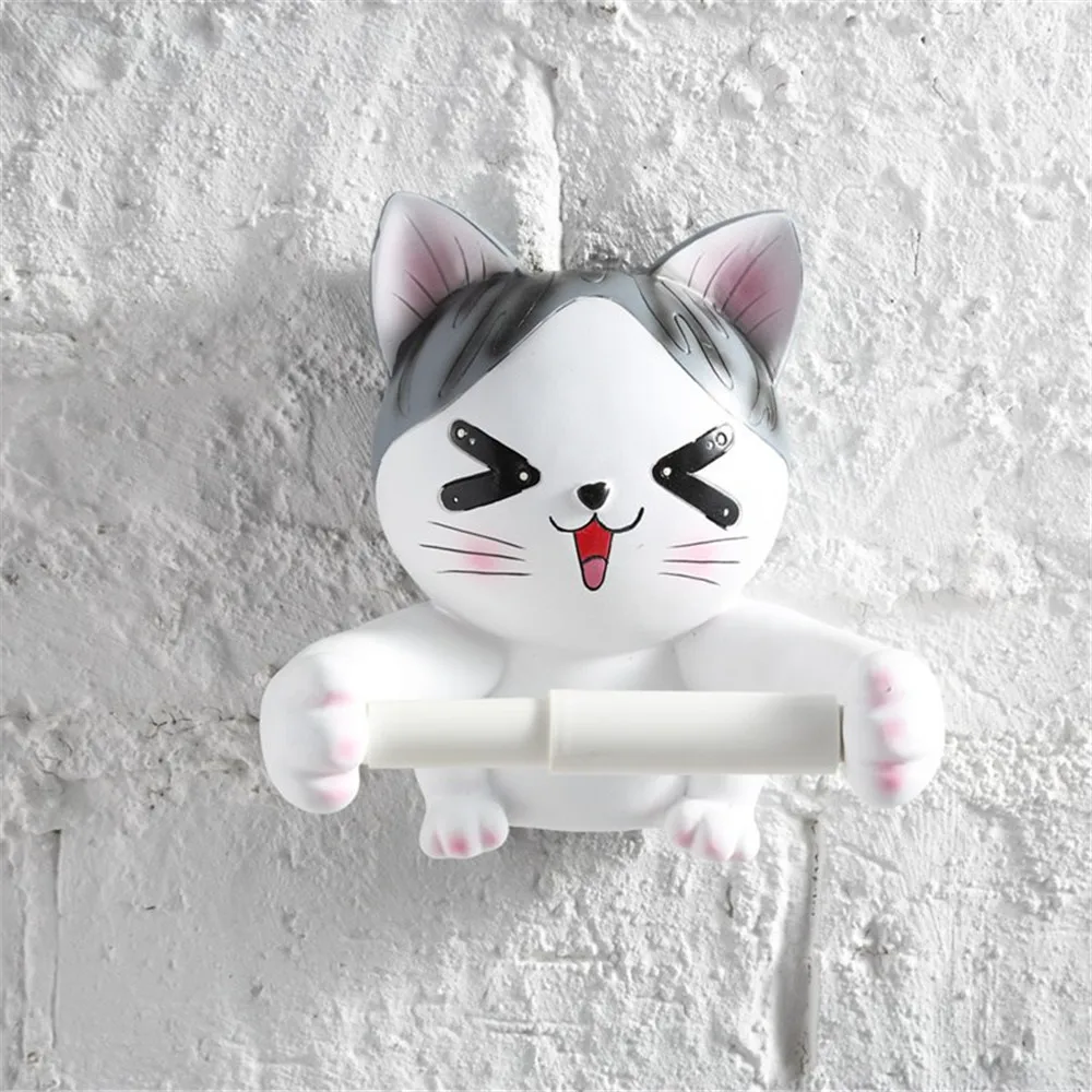 Resin wall mounted tissue holder toilet kitchen bathroom roll paper holder 3d animal toilet tissue rack creative hanging type in tissue boxes from home