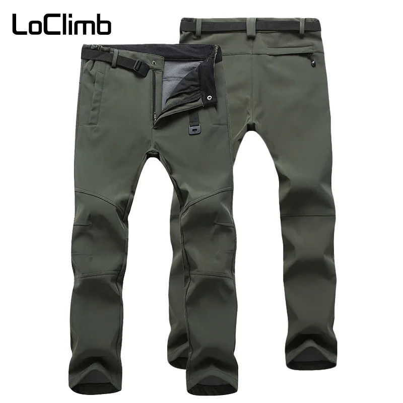 LoClimb de invierno de los hombres pantalones de senderismo de Esquí/Camping/montaña/Trekking pantalones al aire libre Softshell/impermeable Pantalones para hombre AM054 LoClimb de invierno de los hombres pantalones de senderismo de Esquí/Camping/montaña/Trekking pantalones al aire libre Softshell/impermeable Pantalones para hombre AM054
