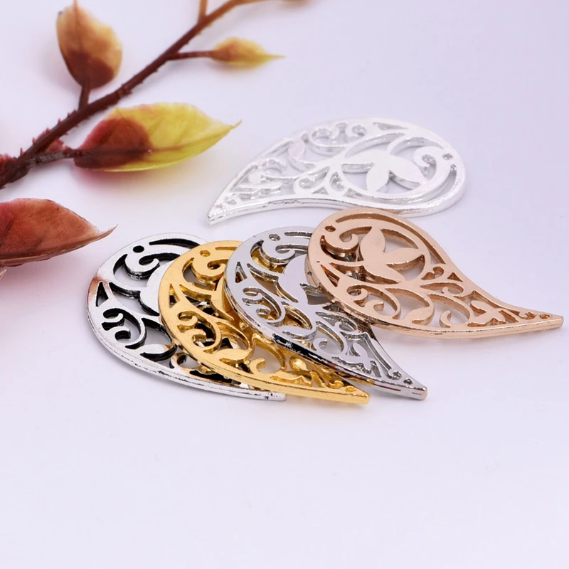 1pc 36mm water hole hollow double hanging earrings accessories jewelry double hanging pendant diy charm pendant