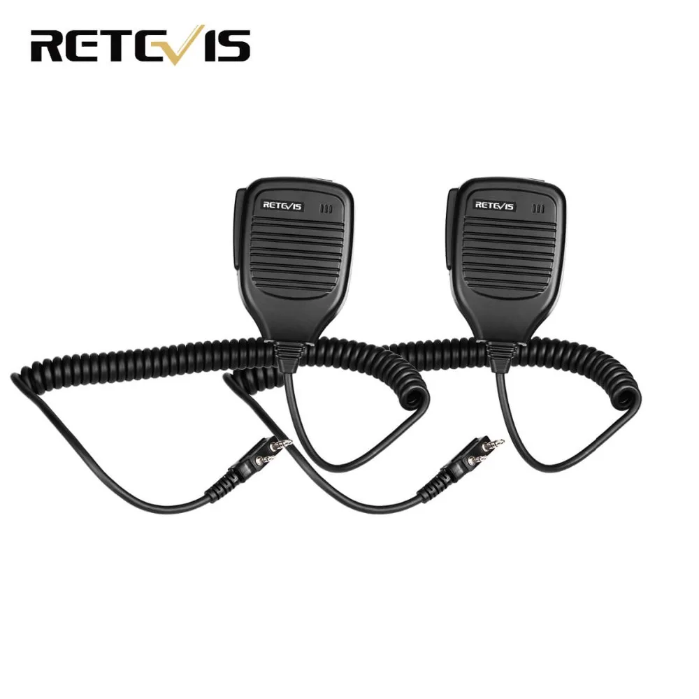 2 шт. PTT Динамик микрофон для Kenwood Baofeng UV-5R Baofeng BF-888s Retevis H777 RT3 RT22 TYT Walkie Talkie радиолюбителей C9001A
