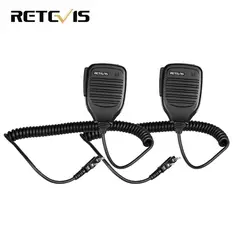2 шт. PTT Динамик микрофон для Kenwood Baofeng UV-5R Baofeng BF-888s Retevis H777 RT3 RT22 TYT Walkie Talkie радиолюбителей C9001A