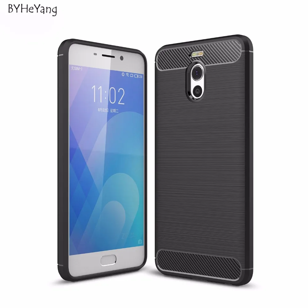 buy BYHeYang For Meizu M6 Note Case 5.5inch Armor Grade Carbon Fiber Texture Brushed Soft TPU Back Cover For Meizu Meilan Note 6