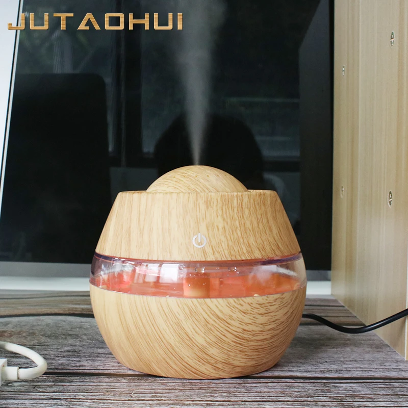 

300ml Essential Oil USB Aroma Wood Diffuser Ultrasonic Cool Mist Humidifier Air Purifier 7 Color Change LED Light For Home