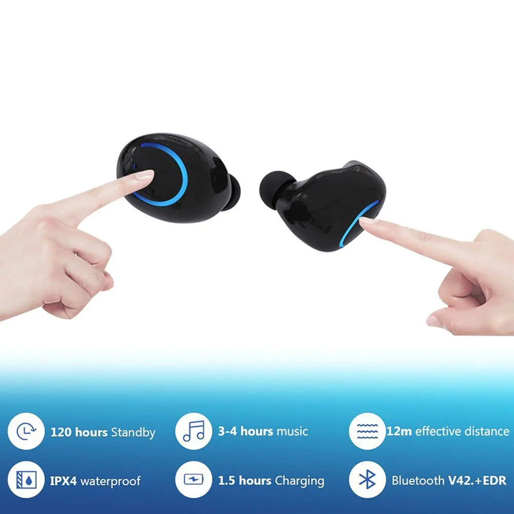 Bluetooth Earphone Invisible Earbuds With Mic Motion earpiece Wireless Charging Box stereo Headsets For IPhone Samsung Huawei