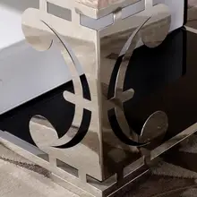 Высококачественная мебель, ножка стола, блестящий Зеркальный цвет, цветочный узор, диванные ножки для кофейного столика, фурнитура для мебели, 2 шт