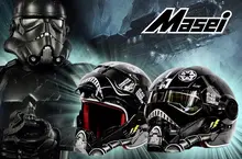 Frete grátis top abs moto motociclista capacete masei homem de ferro personalidade especial moda meio aberto rosto motocross capacete star wars