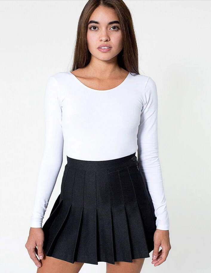 Image 2016 New American Apparel Fashion Skirt High Waist Ball Pleated Skirt sexy Saias Femininas plus size