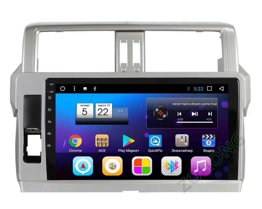 Top 10.2inch Octa Core 2+32Gb Android 8.1 Car DVD Player for Toyota Prado 150 LC150 2014 2015 2016 2017 CAR radio GPS navigation 20