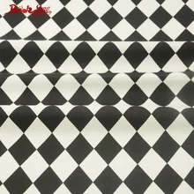 Booksew хлопчатобумажная ткань хлопок мягкая печать черно-белые геометрические квадраты конструкции ремесла высокое качество постельное белье в стиле пэчворк