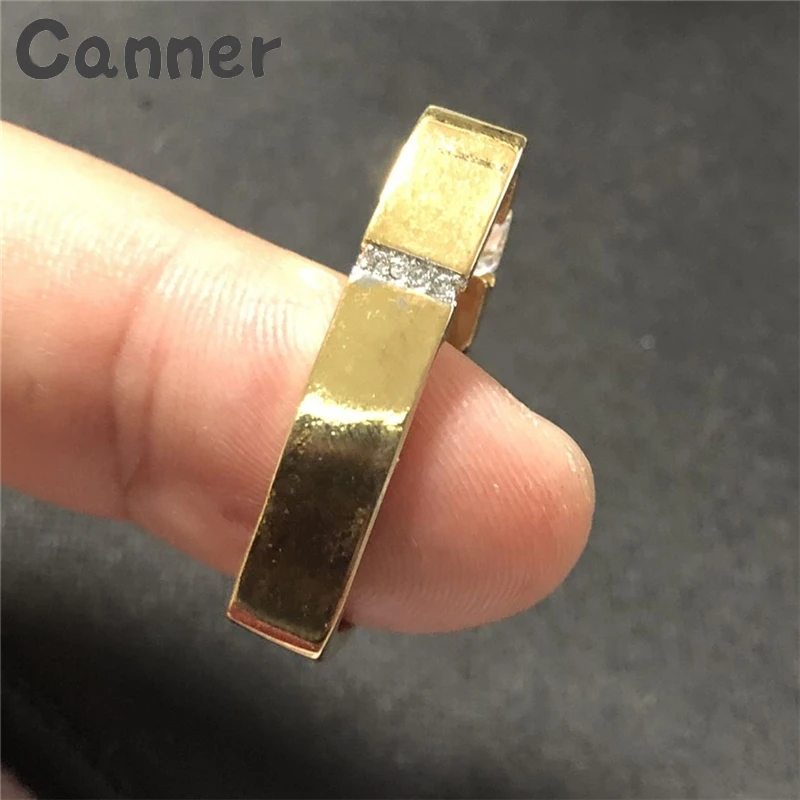 Автоклав замечательные Bling с украшением в виде кольца для женские, золотистого цвета Цвет обручальные кольца кубический циркон класса люкс Модные украшения подарок женское кольцо A40
