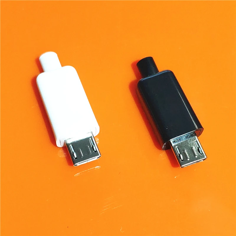 10 шт./пакет YT2153Y Micro USB 4pin мужской разъем белый/черный сварки данных OTG линии Интерфейс DIY данных Cbale