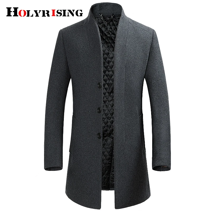 Holyrising mens jackets and coats Mens Wool Blend Jackets Winter casaco masculino 4 color Cashmere coat big size 18574-5 Holyrising mens jackets and coats Mens Wool Blend Jackets Winter casaco masculino 4 color Cashmere coat big size 18574-5