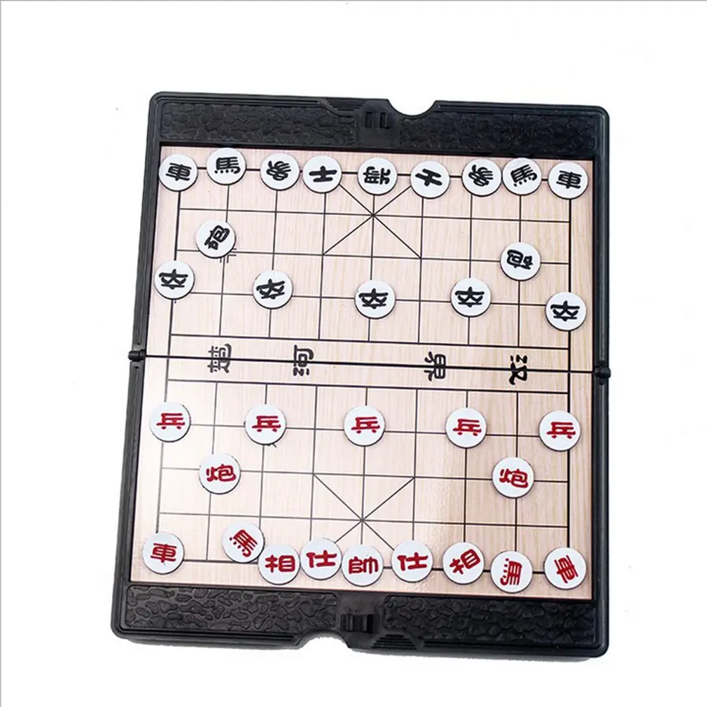 

Compact Size Mini Magnetic Folding Chinese Chess Set Child Educational Toys China National Style Board Games