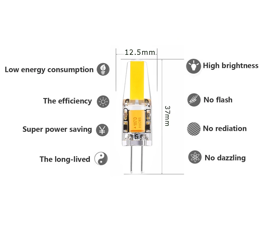 10 шт. G4 Светодиодный светильник 12 В COB AC DC 2 Вт светодиодный G4 лампа Luz Bombillas 1505 COB 3000K 4000K Замена 30 Вт галогенная люстра