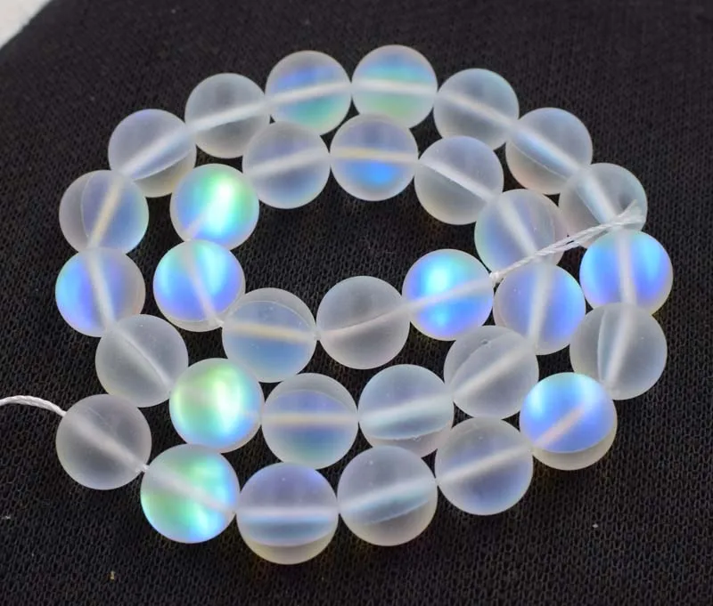 

white moonstone blurry quartz loose beads 6/8/10/12mm for making jewelry necklace 14inch FPPJ wholesale