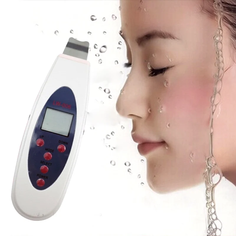 

ultrasonic face skin cleaner device LCD Deeply Acne blackhead removal Device shovel machine Facial face exfoliator deeply clean