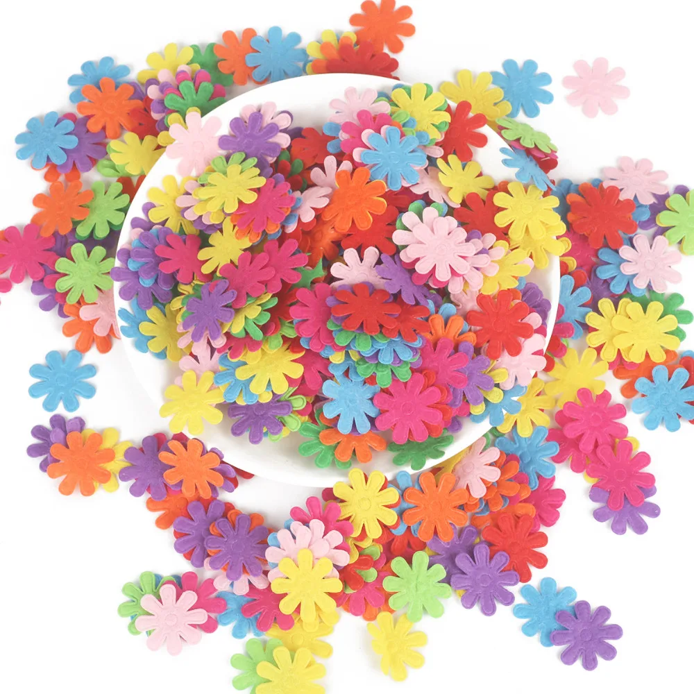 26 Styles Non-woven Patch Children Handmade Puzzle Materials Petal Crown Pattern Kids Patches Sticker DIY Sewing Craft Supplies