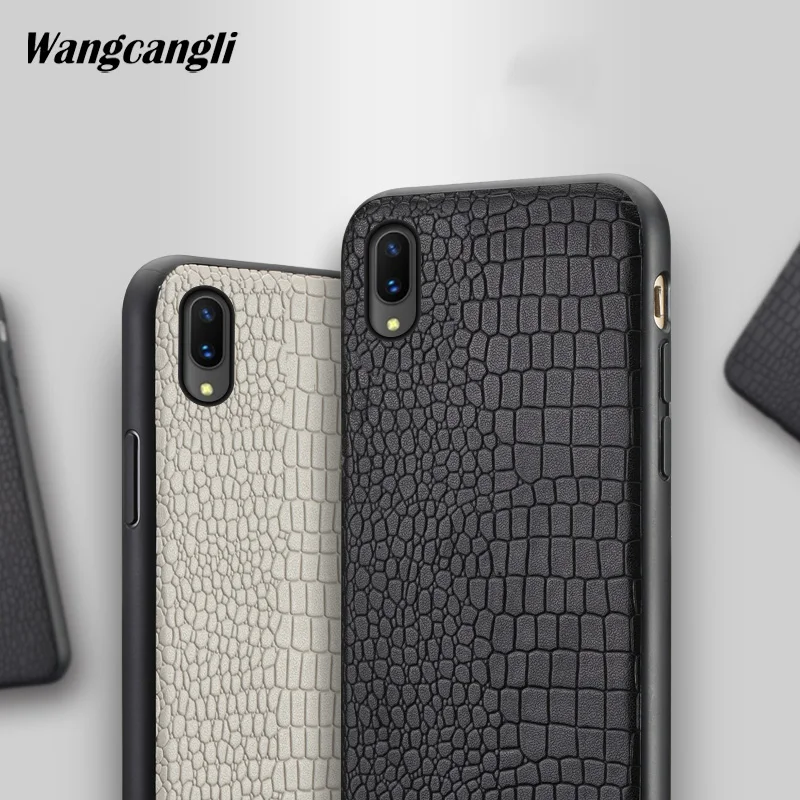 

Wangcangli Crocodile Flat Texture Phone Case for vivo x21 Leather Phone Protection Case All inclusive shell for vivo x9 x9s x21