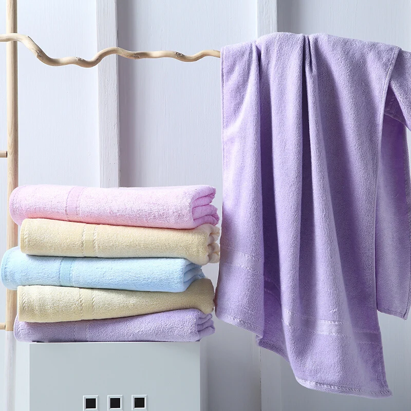 

70*140cm 360g/piece Solid Color Bath Towel Bamboo Fiber Soft and Comfortable