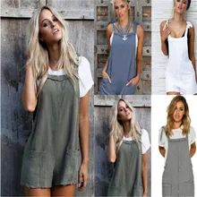 Новинка, модные женские повседневные Свободные Комбинезоны, комбинезон на лямках, комбинезон, широкие брюки, комбинезоны