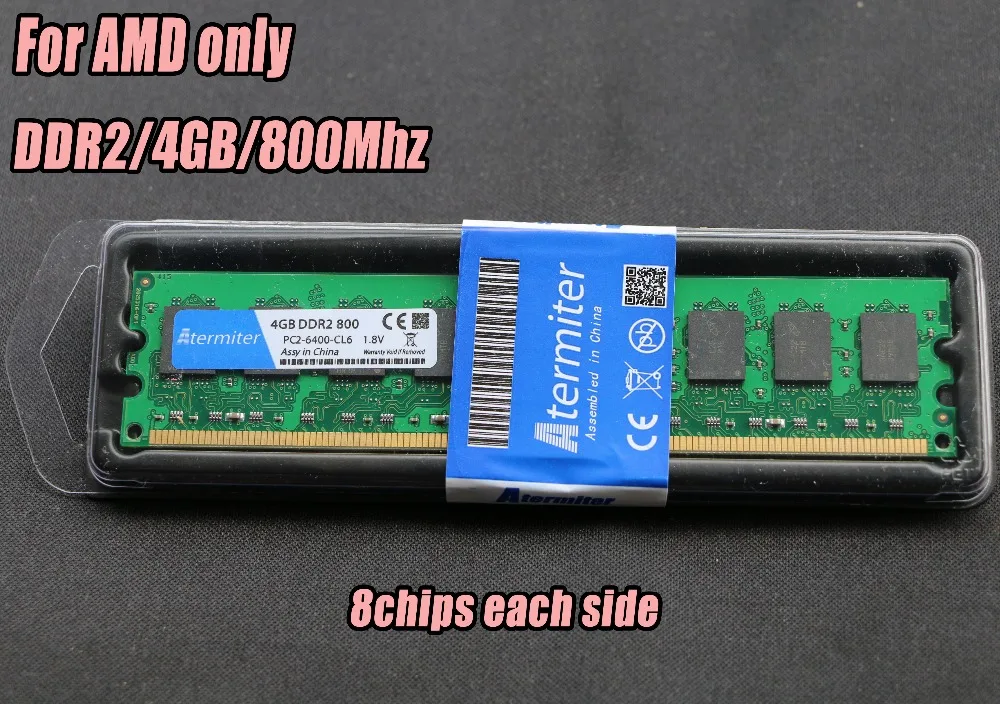 جديد 4 GB DDR2 PC2-6400 800 MHz ل حاسوب شخصي مكتبي DIMM ذاكرة عشوائية Ram 240 دبابيس ل AMD نظام عالية متوافق كل جانب 8 رقائق جديد 4 GB DDR2 PC2-6400 800 MHz ل حاسوب شخصي مكتبي DIMM ذاكرة عشوائية Ram 240 دبابيس ل AMD نظام عالية متوافق كل جانب 8 رقائق