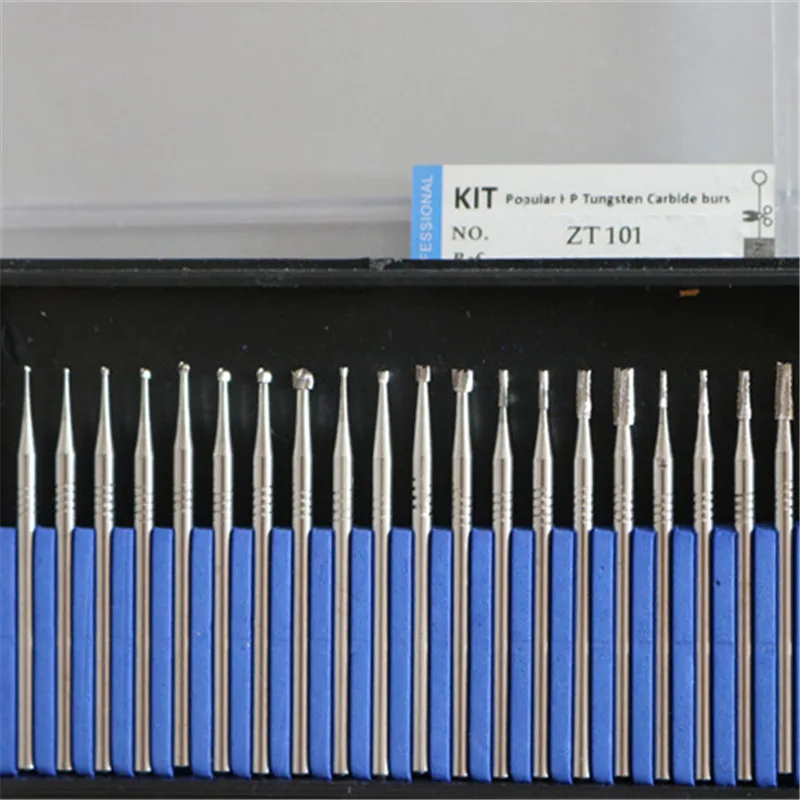 

20 Pieces / Box Dental Tool Popular HP Low Speed Tungsten Caibide Burs Kit For Denture Alloy Metal Ceramics Jewellery Stones
