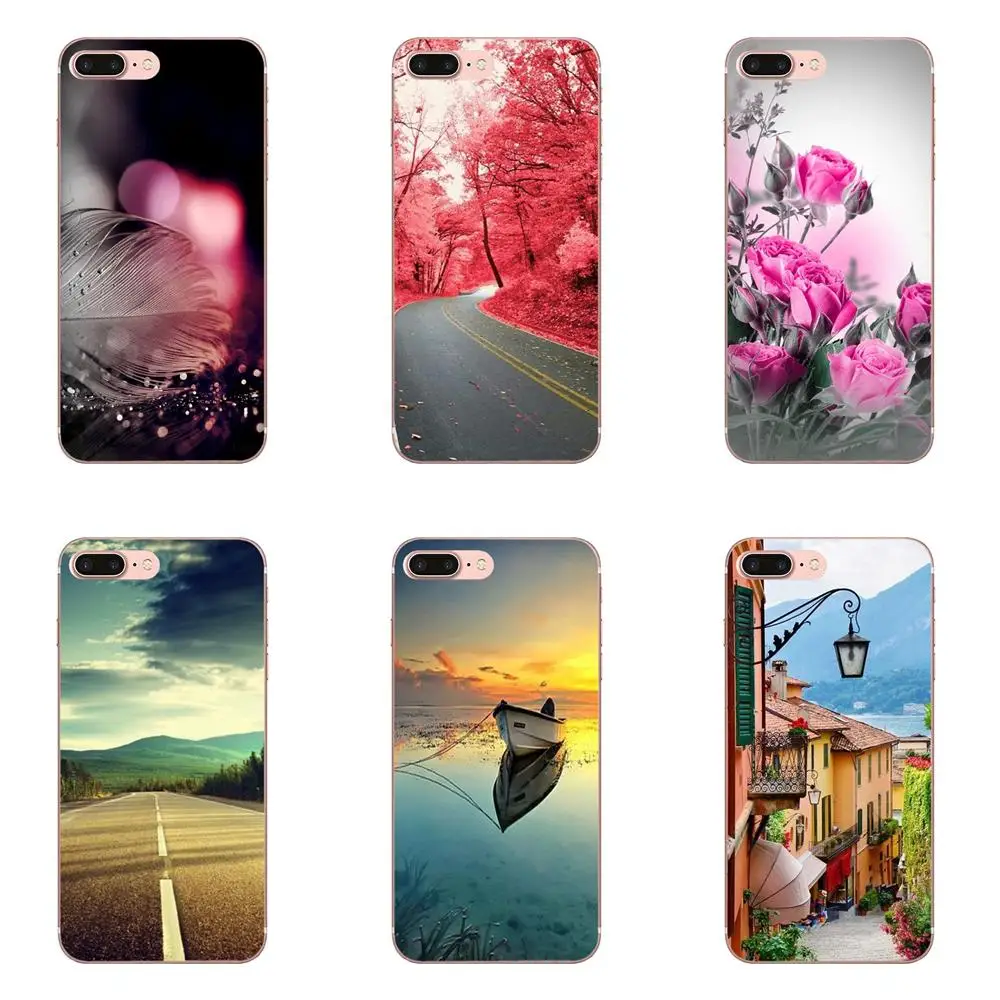 

TPU Bags Cases Italy Street View Road Boat Feather Tree For Xiaomi Redmi Note 2 3 3S 4 4A 4X 5 5A 6 6A Pro Plus