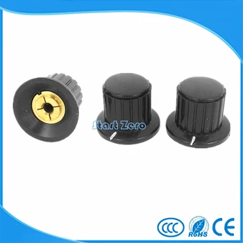 

black knob Bakelite knob WXD3 4mm special plastics Knurled potentiometer knob Cap 5/10/20PCS