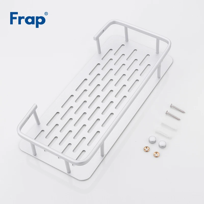 Frap New Arrival Wall Mounted Shelf Bathroom Shelf Basket Storage Holder Hanging Space Aluminum Kitchen Bathroom Hardware Y38015