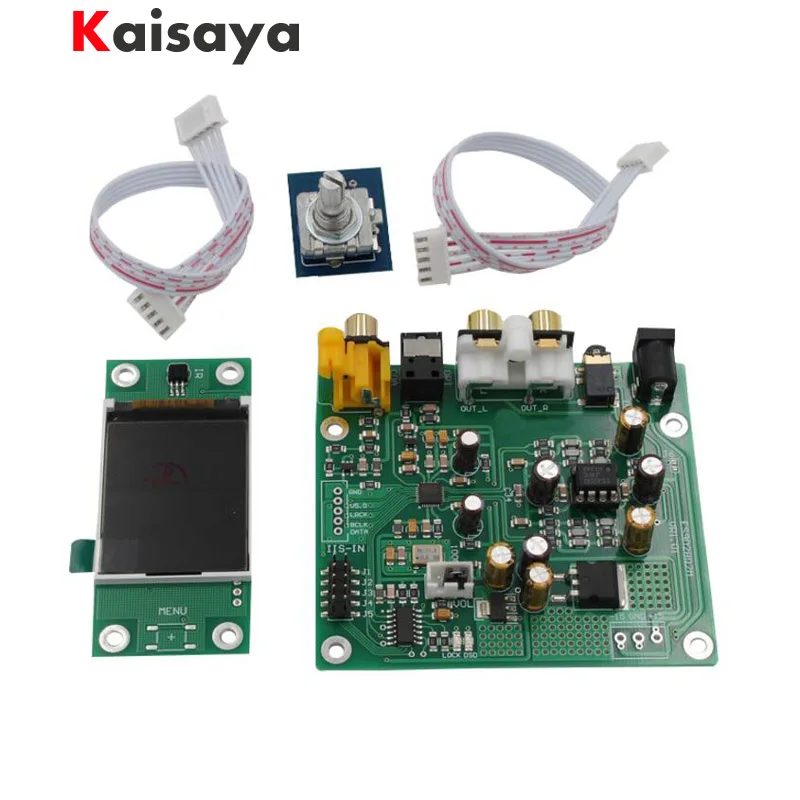 

ES9038 Q2M I2S DSD Optical Coaxial IIS/DSD DOP 384KHz Input DAC Headphone Output Audio amplifier Board with tft lcd G4-009