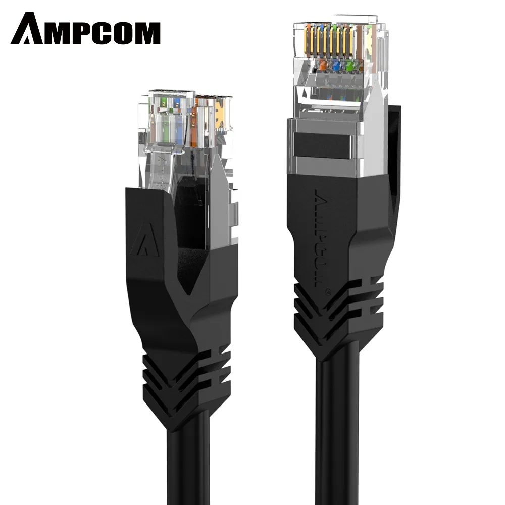 

AMPCOM Snagless Cat6 Ethernet Cable (Cat6 Cable/Cat 6 Cable),Lan Patch Cable 100Mbps 250Mhz 26AWG 4 Pair Solid Bare Copper