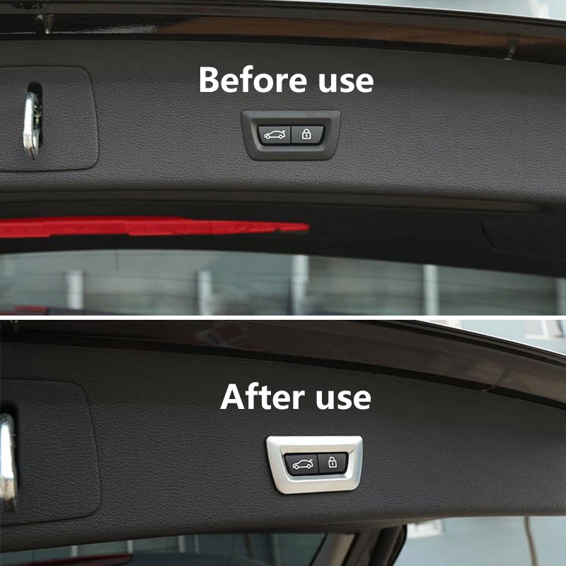 Tail Door Button Cover Trim Sticker ABS Plastic Style 1 1 pcs//set Interior Auto Vehicle Accessory for BMW X1 f48 X3 f25 X4 f26 X5 f15 X6 3 Series f30 GT 7 5 Series