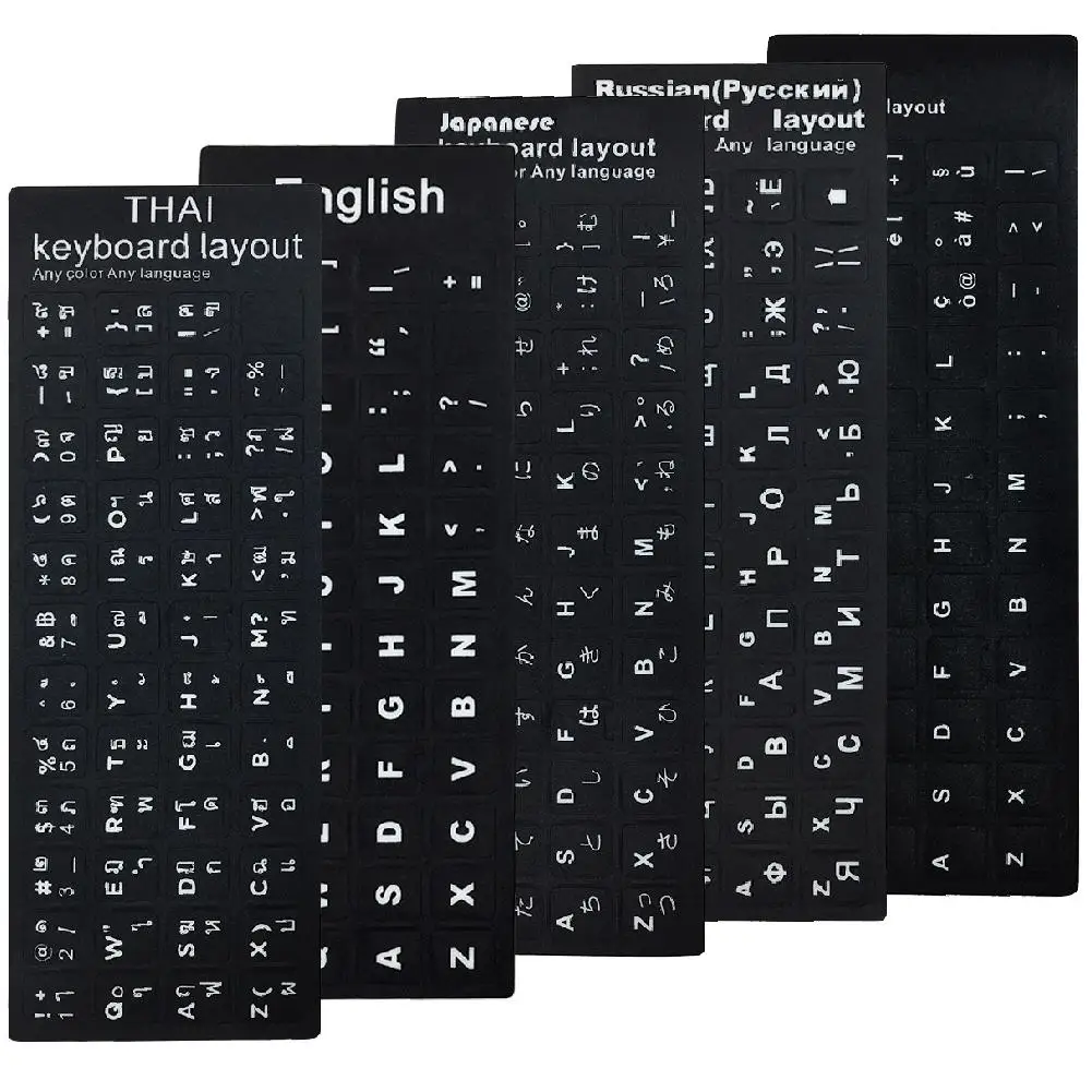 

New Arrival Russian Spanish English French Letters PC Laptop Computer Keyboard Stickers