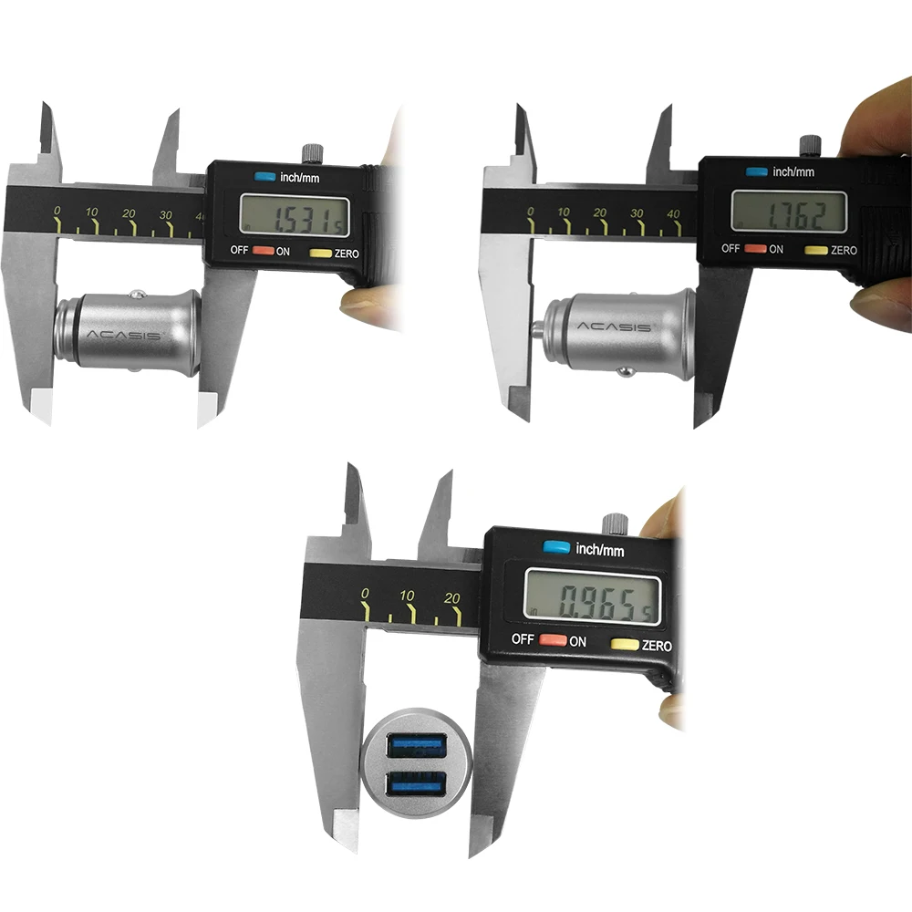 AcasisDual USB Автомобильное Зарядное устройство цифровой светодиодный Дисплей 5 V/2u 4.8A Быстрая зарядка Напряжение зарядное устройство для