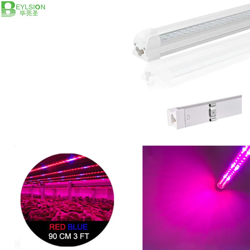 

BEYLSION LED Grow Light T8 Integrated Tube 3ft 28W Double Line LED Indoor Plant Lamp for Hydroponic system Greenhouse Grow Tent
