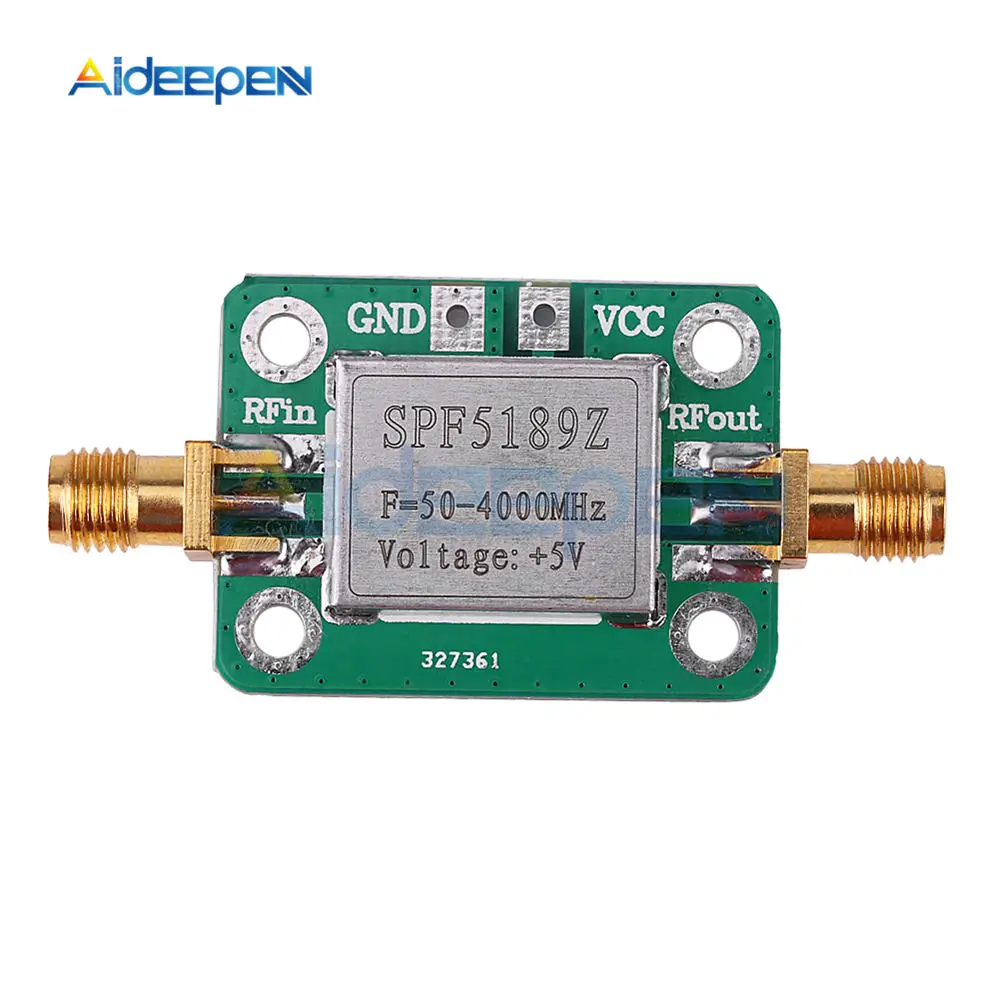 LNA 50-4000 МГц РЧ низкий уровень шума усилитель сигнала приемник SPF5189 NF = 0.6dB inm для FM HF VHF/UHF радиомодуль плата
