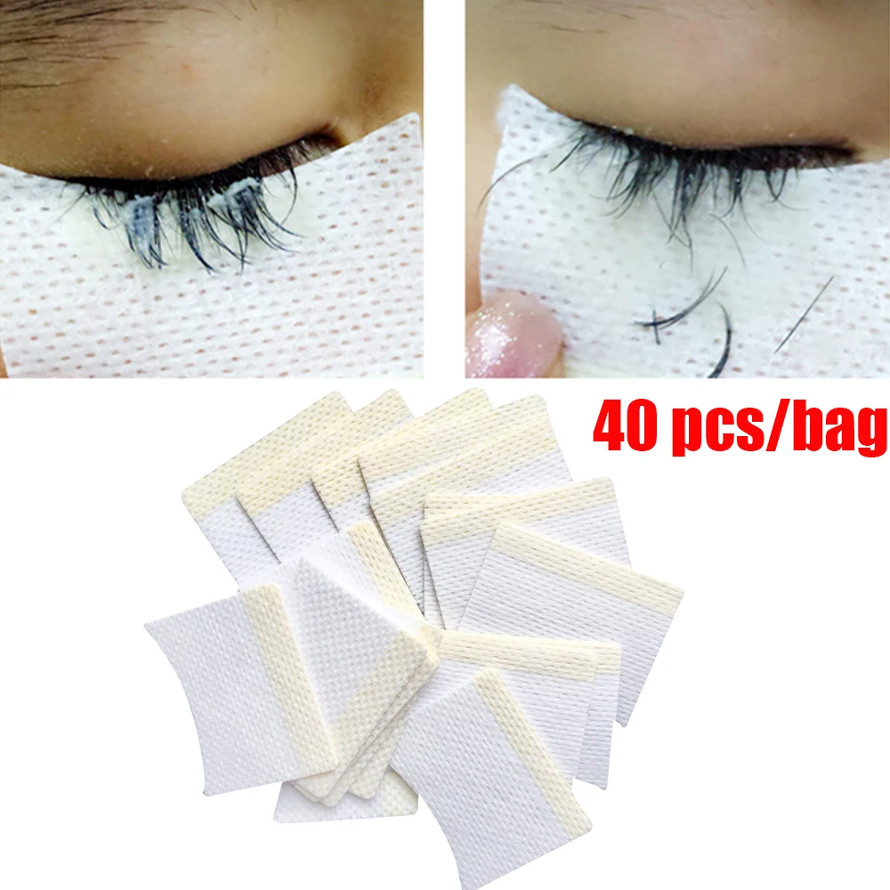 

40pcs Eye Pillow Pads Under Eye Protection Patches Eyelash Extension Makeup Remover Cotton Pads for Removing Grafting Eyelashes