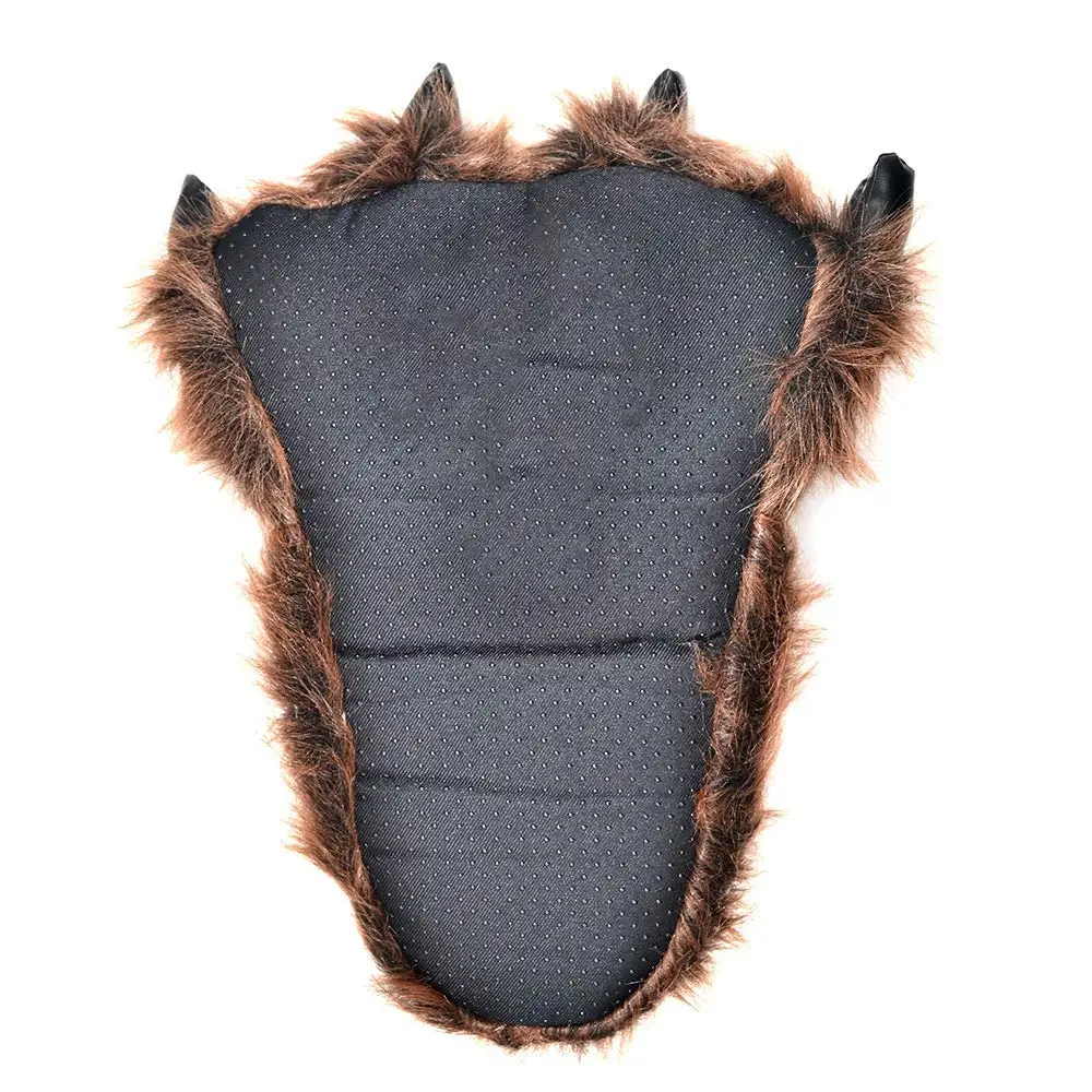 Kids Size Grizzly Bear Paw With Fabric Claws Best Childrens Paw Slippers