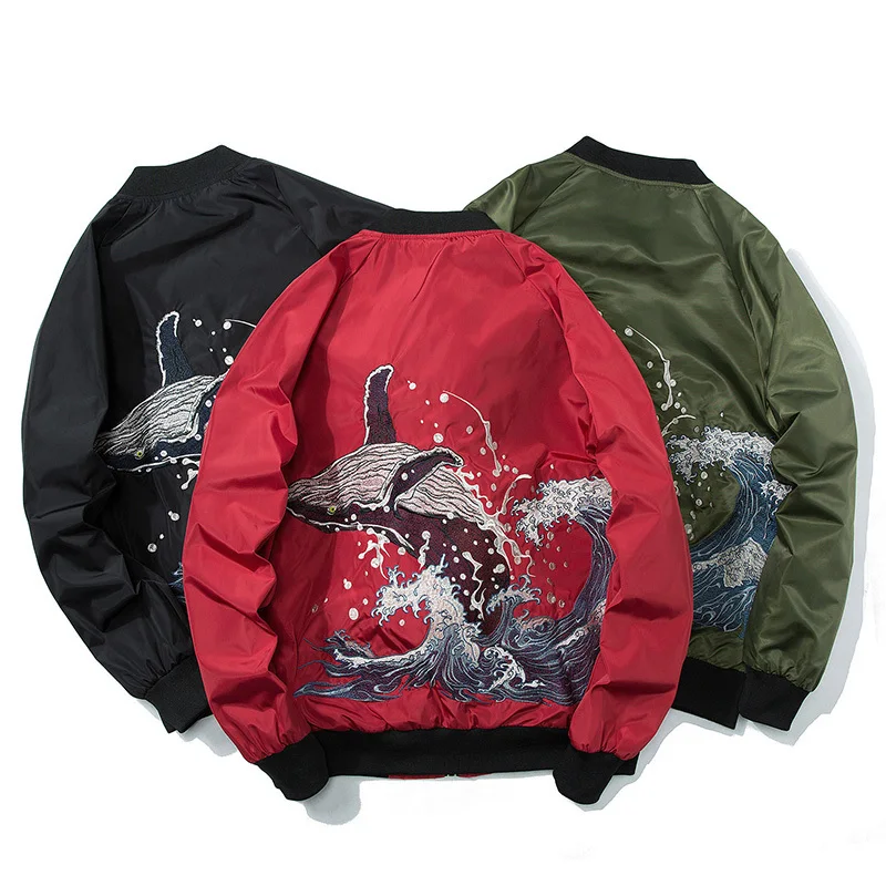 

Autumn Harajuku HipHop Ma-1 Bomber Jacket 3D Embroidery Streetwear Baseball Coats Military Pilot Embroidered Windbreaker A62705