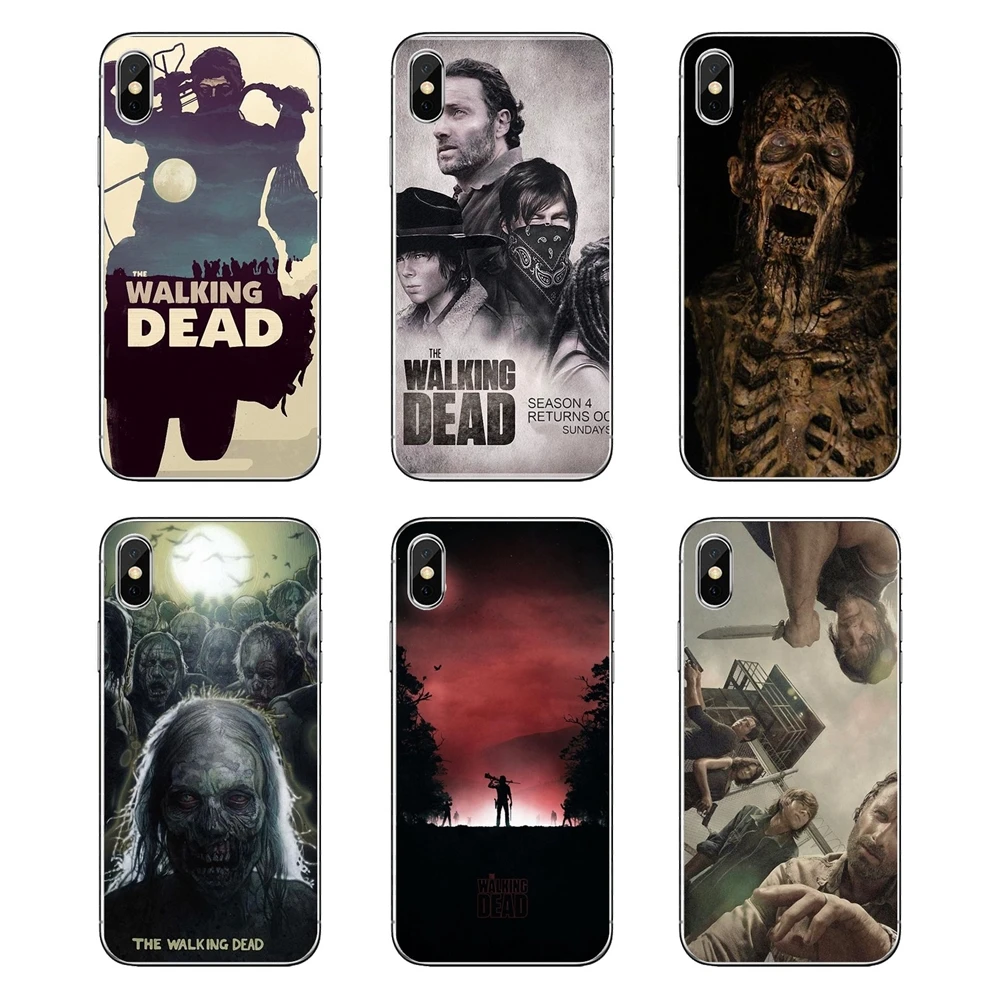 

For Samsung Galaxy A5 A6 A7 A8 A9 J4 J5 J7 J8 2017 2018 Plus Prime The Walking Dead game Poster Pattern Silicone Phone Cover Bag
