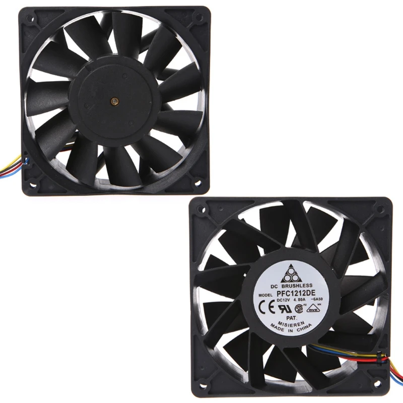 120x120x38mm Brushless DC12V 4.8A 11-Blade Cooling Fan 12038 For Delta PFC1212DE