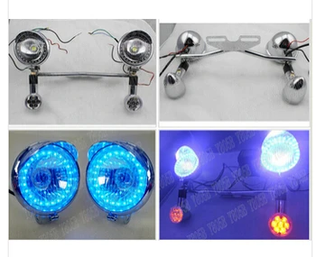 

LED Turn Signal Angel Eye Spot light Bar For Kawasaki Vulcan Classic VN 400 VN500 VN800 VN 900 1200 1500 1600 2000 Chopper