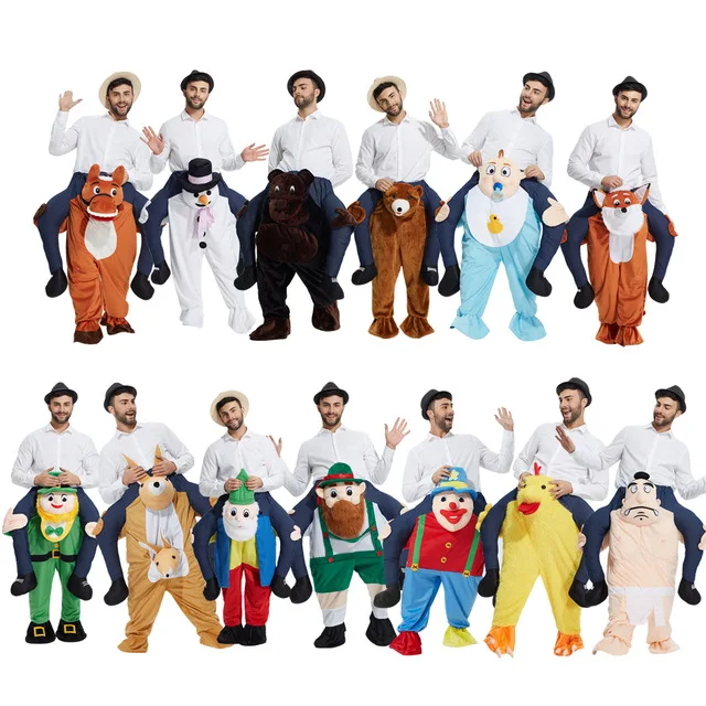 2018 New Unisex Magic Amusing Pants Piggyback Ride On Riding Animal Shoulder Adult /Kids Cosplay Costume 28styles 165-185CM 2018 New Unisex Magic Amusing Pants Piggyback Ride On Riding Animal Shoulder Adult /Kids Cosplay Costume 28styles 165-185CM