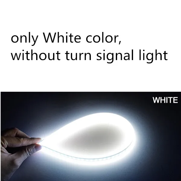 White OKEEN 2x ультратонкие автомобили DRL светодиодный дневные ходовые огни белый указатель поворота желтый направляющая полоса для сборки фар Прямая поставка - Цвет: White